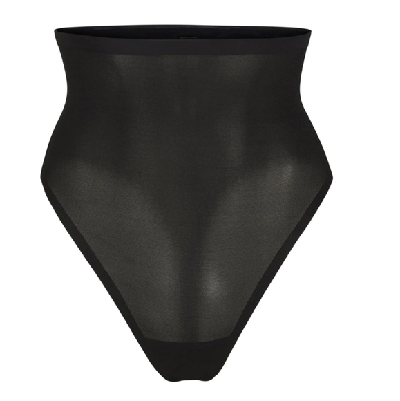 Skims mesh Sheer Sculpt High-waisted Thong - black - Picture 1 of 11
